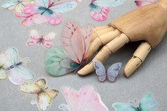 Butterfly sticker | butterflies nature pink blue insect themed PET plastic