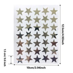 3500 Count Star Stickers Gold Silver Self-Adhesive Stickers Gold and Sliver