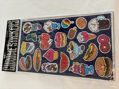Vtg Mark 1 Chrome Prismatic Stickers Sheet 80s Junk Food Brand NEW