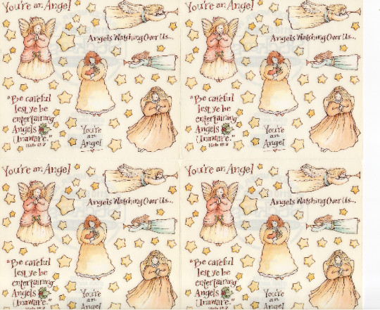4 Sheets FMI Frances Meyer Scrapbook Stickers – Among Friends- Star Angels