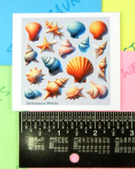 Colorful Seashells & Starfish Mini Mod Sticker Sheet