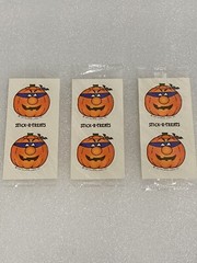 Hallmark Halloween Stick R Treats Monster Witch JOL Stickers 1983 New 21 Sheets