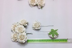 Off White & Purple Roses Valentine Card Scrapbooking Wedding ฺBouquet Bundle DIY