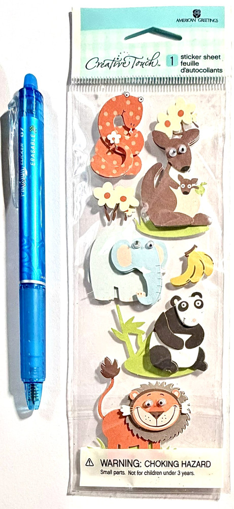 Safari Stickers Scrapbooking Journal School Chart American Greetings