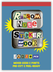 Ransom Note Sticker Book 28 Sheets 1000 plus Letter Collage Vintage Alphabet Cut