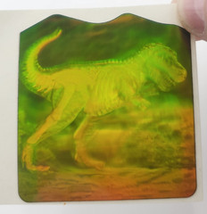 VTG Polaroid 3-D 90’s Hologram Sticker – T-REX Dinosaur Flesh 2 Skeleton 2×2