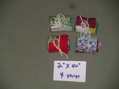 4 Multi-Color Fabric Snippet Starter Rolls Each 2″x40″ Embellish Junk Journals