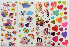 10 Sticker sheets Rainbow Fantasy Stars Smiley Face Hearts Butterflies Flowers