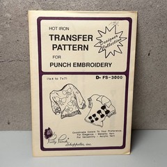 VTG MCM Transfer Pattern Hot Iron On Punch Embroidery Needle Point Bows 1980s