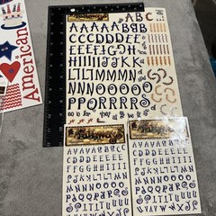 Patriotic 4th Of July Stickers & Wood Words Foil Letters Washi Cardstock Glitter
