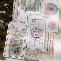 25 pcs Spring Bouquet Translucent Vellum Matte Surface Paper Sticker Scrapbook