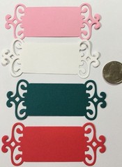FANCY LABLE TRIO Die-Cuts(6pc)MADE in USA•Journaling•Memories•Scrapbooking •Tags