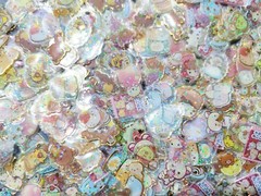Kawaii SAN-X CHARACTERS Clear Plastic Seal Bits GRAB BAG (25 pcs) STICKERS