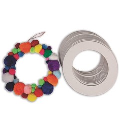 24 Pack 9 Inch SelfAdhesive Wreath Ring Chipboard Circle DIY Craft Project