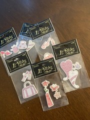 Paper Studio La Petites Wooden Sticker Embellishments Lot Of 6 Fashion Girlie