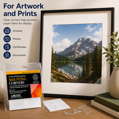 Free Archival Polypropylene Mounting Corners Self Adhesive 1.25 Artwork