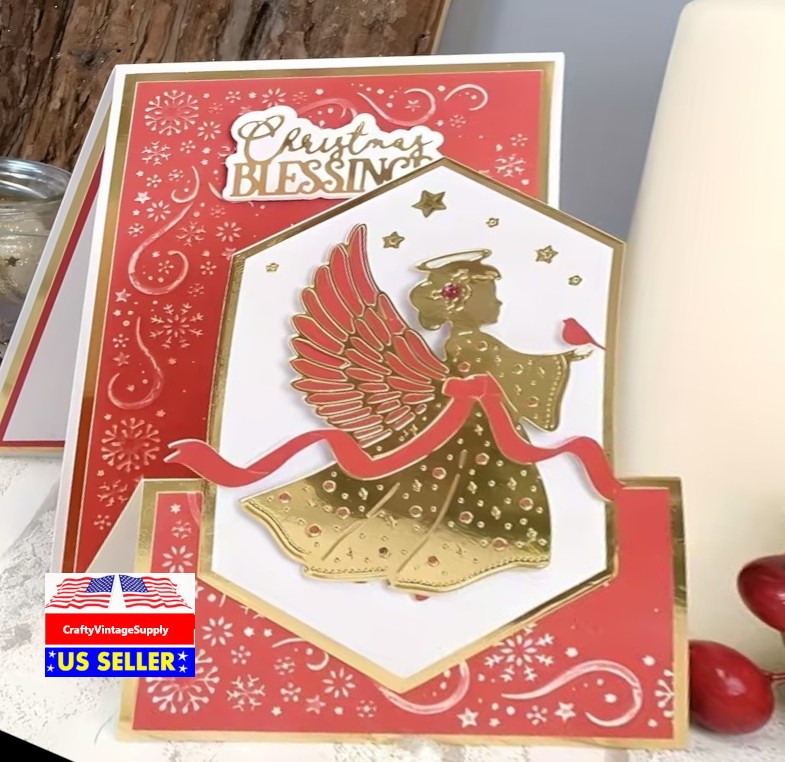 Christmas angel stars WORD Blessings metal craft stencil die cut cutting dies