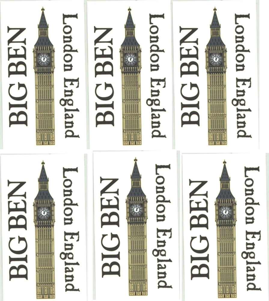 Frances Meyer LONDON England Big Ben Travel Scrapbook Stickers 6 Sheets!