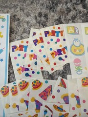 Vtg Mrs. Grossman’s CM Birthday Party Celebration Stickers Lot