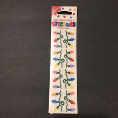 Vtg NOS Mrs. Grossman’s Stickers Christmas Lights Bulbs 3 Sheets Photo Safe New