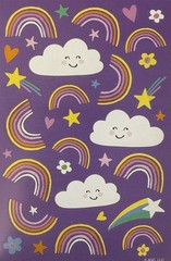 RAINBOWS & CLOUDS Stickers(36pc)AGC…Weather…Stars…Flowers…Hearts…Card Making…