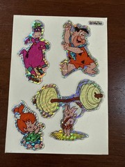 Vintage 1994 PVI HBPI Flintstones Prism Holographic Sticker Sheet Unused RARE!
