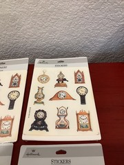 VINTAGE HALLMARK STICKERS Antique Clocks Numbered Sealed in Package~RARE~