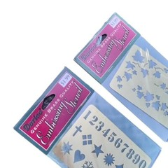 Craft Lot 4 pack Brass Stencil Kits Scrapbooking Card Making Embellishments 90s