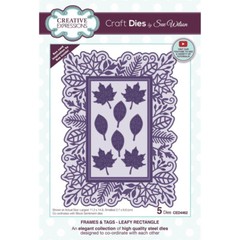 CREATIVE EXPRESSIONS – METAL CUTTING DIE – FRAMES N TAGS – LEAFY RECTANGLE
