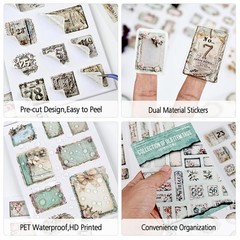 Dwpetzo Flroal Lace Tags Labels Stickers for Junk 4.13 x 5.83, Floral