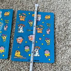 NEW Vintage Stickers 3M Post It Animals Bears Raccoon Hippo HT-850 1989 80s 90s
