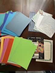 Huge Lot of Scrapbooking Art Supplies Mixed Lot Stickers Tools Paper & More