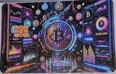 VIBRANT Glitter Bitcoin BTC Themed Credit/Debit Card Sticker Skin PVC