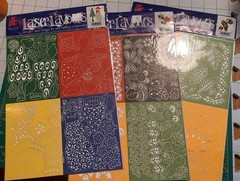 Provo Craft Scrapbooking Laser Layouts Set of 3 Holiday & Floral Designs