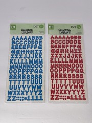 Creative/Making Memories ABC/123 Bold Large Number and Letter Stickers 7 Sheets