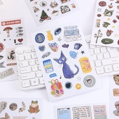 Girl’s Korean Sticker Book – Food and Daily Life Theme – 1300+ Unknown Moment