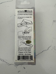 Around The Block Birthday Clipper + 50 Clips Reusable Scrapbooking Crafts Gifts