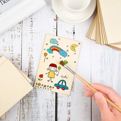 Ruisita 60 Pieces 6 x 4 Inch Rectangle Unfinished Wood Pieces Blank Sharp Cor…