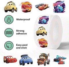 100 CARS ASSORTED 1″ STICKERS LABELS SEAL DISNEY PARTY FAVOR GIFT MOVIE