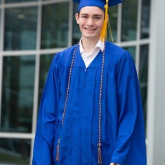 Endea Graduation Single Honor Cord Three-Color (Navy Blue/Red/White)