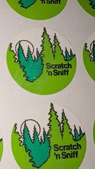 Vintage Stickers Scratch N Sniff Matte 3M Pine Trees Sheet READ