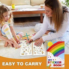 Reusable Sticker Storage Book Collecting Album 5.8 x 8.3 inches, white