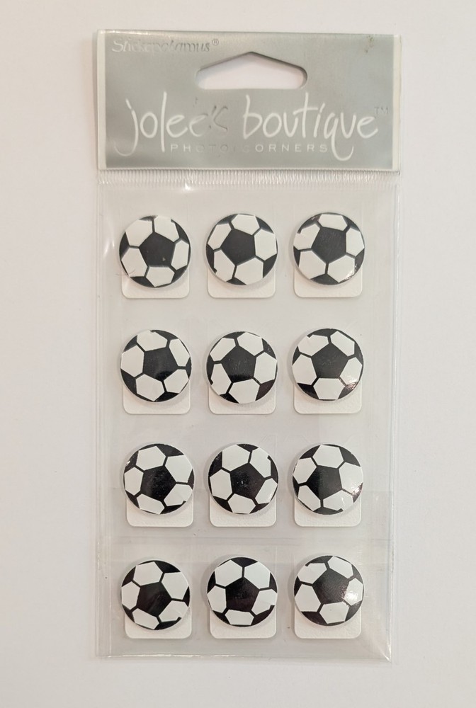 Jolee’s Soccer Balls Photo Corners Scrapbooking Stickers