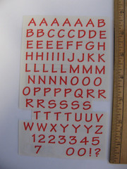 Mrs. Grossman’s CASUAL ALPHABET RED 1 Partial Sheet