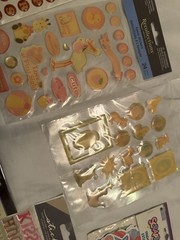 Vintage Scrapbooking Sticker Lot Dimensional Sticker Brad Die Cuts Embellishment