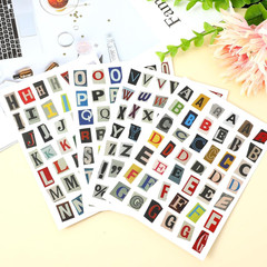 181Pcs 4 Sheets Letter Stickers Alphabet Number Symbol Sticker for Scrapbooking,