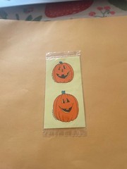 Vintage 1980s Sealed Halloween Pumpkin Stickers