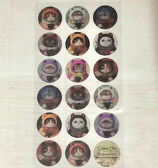 Stickii Club Winter Cat Sticker Sheets Lot of 3 Stamps & Circles