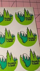 Vintage Stickers Scratch N Sniff Matte 3M Pine Trees Sheet READ