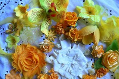 LEMON YELLOW Flower Pack Mix 10-75mm – 55+ flowers Med Mixed brands WMF
